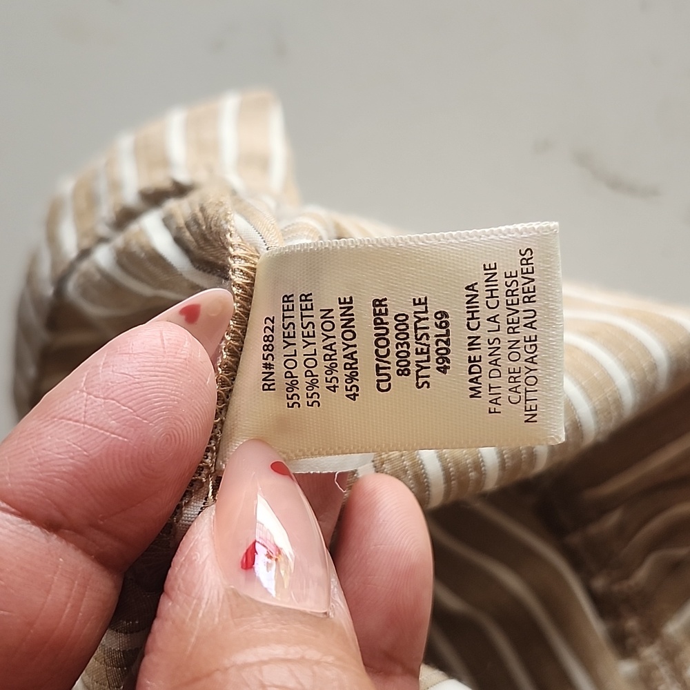 Max Studio Bohemian Beige Striped Long Sleeve Dress - Picture 13 of 16